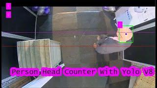 yolov8 person head detection and tracking and counting using own custom object detection model
