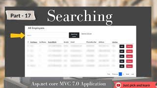 Part-17: How to implement search functionality in asp.net core MVC | Asp.net core MVC 7.0 project