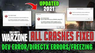 Fix Call Of Duty Warzone DEV Error | Warzone Crashing | Directx encountered an unrecoverable error