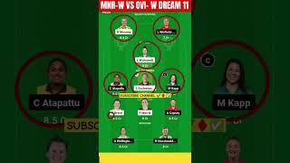 MNR-W VS OVI-W DREAM 11 TEAM PREDICTION ll The hundreds womans dream 11 team prediction #dream11team