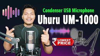 UHURU UM-1000 Condenser USB Mic Unboxing & Sound Testing | Uhuru UM 1000 Mic Connect to PC