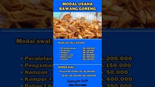 RINCIAN MODAL USAHA BAWANG GORENG | IDE BISNIS RUMAHAN #75