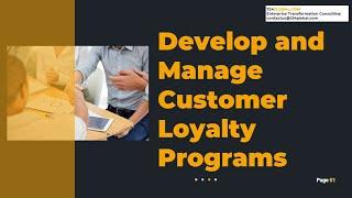 99- Develop and Manage Customer Loyalty Programs