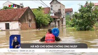 Vùng rốn ngập Mỹ Đức, Hà Nội nước vẫn ngập sâu | VTV24