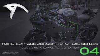 Hard Surface ZBrush Tutorial Series // Modeling A Kawasaki Ninja H2R // 04