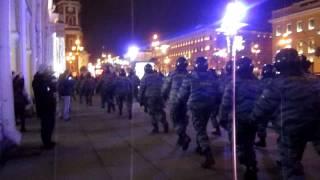 Putin is arrested. Demonstration in St. Petersburg 08.12.2011 Gostiny Dvor