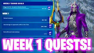 How To Complete Week 1 Quests in Fortnite - All Week 1 Challenges Fortnite Chapter 5 Season 2