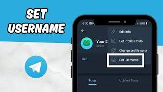 How to Set Username on Telegram