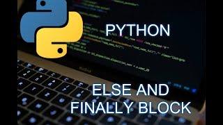 Python for beginner else and finally block