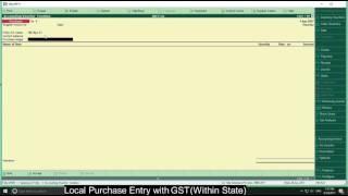Local Purchase Entry with GST in Tally ERP9 in Hindi