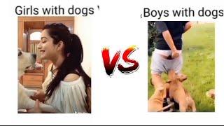 Girl with dog Vs Boys with dog@Ajimwa