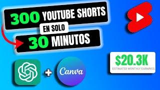 Cómo hice 300 SHORTS en solo 30 MINUTOS para un canal de YouTube Automatizado