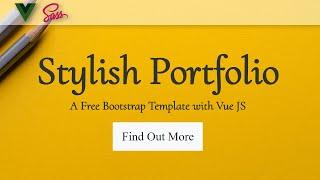 Bootstrap Portfolio Template with Vue JS