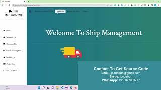 Ship Management Project in Spring boot, JPA, Hibernate, and mysql with source code