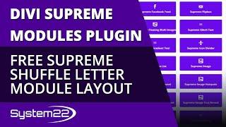 Divi Supreme Modules Free Supreme Shuffle Letter Module Layout 