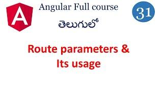 Route parameters in Angular | How to access route parameters| Routing in Angular |Angular tutorials
