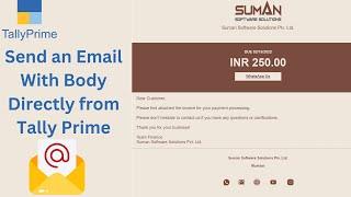 Send an Email With Email Body Directly From Tally Prime | Tally Customization | Tally Prime | TDL