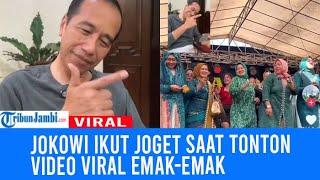 Kocak! Jokowi Ikut Joget saat Tonton Video Viral Emak-emak Nyanyi Dangdut di Kondangan Lampung