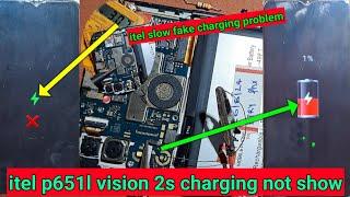 itel vision 2s charging not show problem fix | itel p651l vision 2s slow charging problem solution