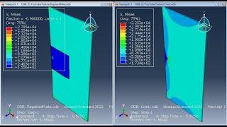 Abaqus Tutorial: Modeling of composite patch repair for cracked rectangular plate using Abaqus.