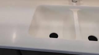 LG HiMacs Arctic White Solid Surface Counter with Undermount sink