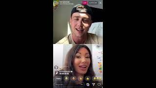 HARRY JOWSEY AND FRANCESCA FARAGO FORM TO HOT TO HANDLE GO ON INSTAGRAM LIVE / NOAH SCHNAPP / RHONDA