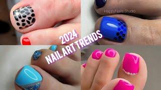 trending nail art designs 2024|toe nails art ideas|#toenailart #toenails #pedicure