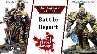 Adeptus Custodes vs Black Templar Space Marines - 2k Battle Report Warhammer 40K Firebug Open Prep