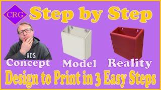 My step by step process for going from design to print in 3 easy steps.