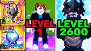 Level 1 - 2600 With Dragon Rework & Gas Fruit in Blox Fruits