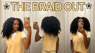 The Perfect Braid Out On Natural Hair | Curly Hair Routine 