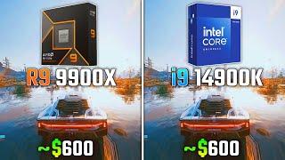 RYZEN 9 9900X vs INTEL i9-14900K | Test in 6 Games