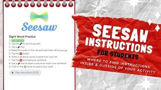 Seesaw Student Tutorial - Instructions