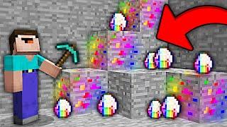 THE CHANCE OF FINDING THIS RARE RAINBOW ORE IS 1% IN MINECRAFT ? 100% TROLLING TRAP !