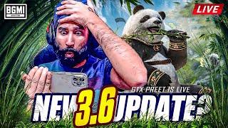 3.6 PANDA UPDATE KAB ? : BGMI LIVE | GTXPREET PUBG LIVE