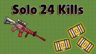 Zombs Royale - Solo 24 Kills - Scoped M4 Destruction