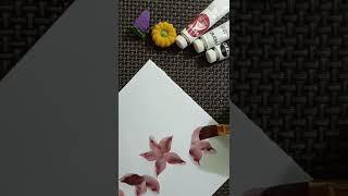 Easy painting..# Nice Flower # Nipa art and craft..