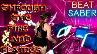 Beat Saber || Through The Fire And Flames by DragonForce (Expert) || Mixed Reality