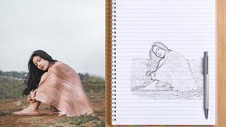 Sketch photo effect tutorials  | photoshop manipulation  l #shorts #photoshop #photoshoptricks