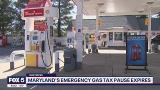 Maryland's emergency gas tax pause expires; prices expected to rise | FOX 5 DC