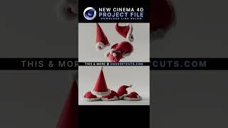 Dynamic Christmas Santa Hats in Cinema 4D  C4D + Redshift Project File