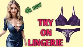 [4K] See-through Try On Haul | Transparent Lingerie and dresses