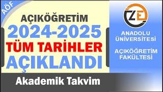 AÖF 2024 2025 Akademik Takvim Açıklandı   İkinci Üniversite   YKS Yeni Kayıtlar   Kayıt Yenileme