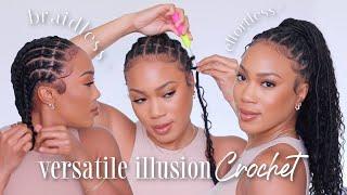 VERSATILE BRAIDLESS ILLUSION CROCHET | BEGINNER FRIENDLY