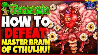 How to Defeat Brain of Cthulhu Master Mode Terraria (EASY!)