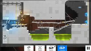 Bridge Constructor Portal Level 25 Walkthrough