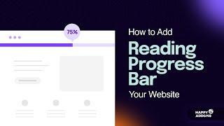 How to Use Reading Progress Bar Feature of HappyAddons Free | Elementor Tutorial