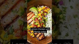 Lemon Chicken with Mango Salsa and Mango mousse #mangomousse #lemonchicken lemonchi #viral #food