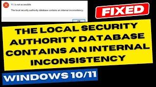 LSA Database Contains an Internal Inconsistency Error Windows 10 / 11 Fixed