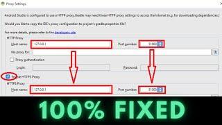 Fix HTTP Proxy Error in Android Studio | Change HTTP Proxy Settings